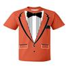 Promotion & Beyond Tuxedo (Black) with Pocket Square Ceremony Men's T-Shirt, 2XL, Orange view 1