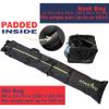 Athletico Padded Two-Piece Ski and Boot Bag Combo | Store & Transport Skis Up to 200 CM and Boots Up To Size 13 | Includes 1 Padded Ski Bag & 1 Padded Ski Boot Bag (Black with Green Trim (Padded)) view 2