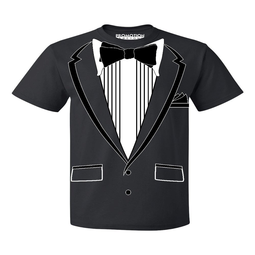 Promotion & Beyond Tuxedo (Black) with Pocket Square Ceremony Men's T-Shirt, 3XL, Black