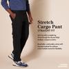 Amazon Essentials Men's Straight-Fit Stretch Cargo Pant (Available in Big & Tall), Navy, 42W x 34L view 2