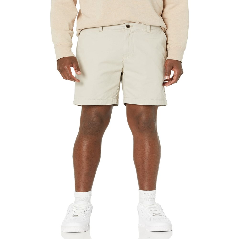 Amazon Essentials Men's Slim-Fit 7" Short Shorts, -stone, 38