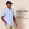 Amazon Essentials Oxford Shirts for Men - Regular-Fit, Short-Sleeve, Blue, XX-Large view 2
