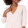 Amazon Essentials Women's Lightweight V-Neck Cardigan Sweater (Available in Plus Size), Light Pink, XX-Large view 4