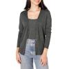 Amazon Essentials Women's Lightweight V-Neck Cardigan Sweater (Available in Plus Size), Charcoal Heather, Small view 1