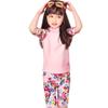 Julysand Toddler Girls Rash Guard Sets Pink Flowers Modest Swimwear Two Pieces Swimsuit UV Sun Protection Suit 12004-4T view 2
