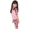 Julysand Toddler Girls Rash Guard Sets Pink Flowers Modest Swimwear Two Pieces Swimsuit UV Sun Protection Suit 12004-4T view 3