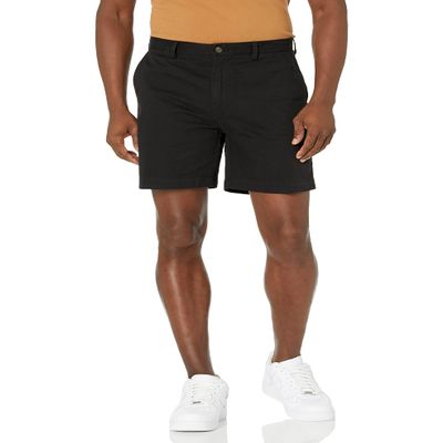 Amazon Essentials Men's Classic-Fit 7" Chino Shorts, Black, 29
