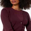Amazon Essentials Women's Lightweight V-Neck Cardigan Sweater (Available in Plus Size), Burgundy, XX-Large view 4