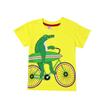 Moonker Baby Tops for 2-8 Years Old,Toddler Boys Kids Short Sleeve Cartoon Dinosaur Print Tees Shirt Blouse (Yellow, 6-7 Years Old) view 1