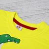 Moonker Baby Tops for 2-8 Years Old,Toddler Boys Kids Short Sleeve Cartoon Dinosaur Print Tees Shirt Blouse (Yellow, 3-4 Years Old) view 3