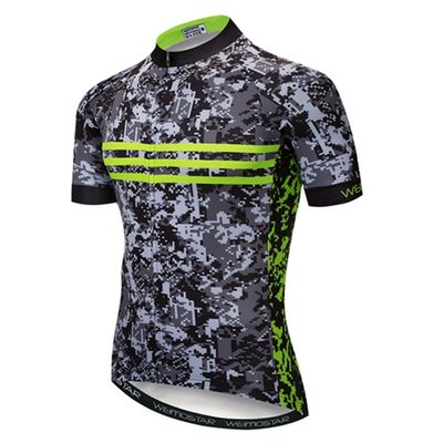 Bike Short Sleeve Cycling Jersey Men Sports MTB Breathable Riding Top Shirts Camo XXL
