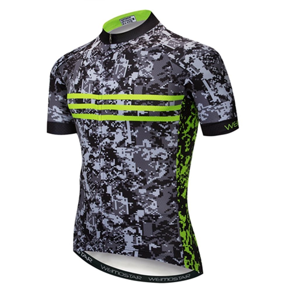Bike Short Sleeve Cycling Jersey Men Sports MTB Breathable Riding Top Shirts Camo XXL