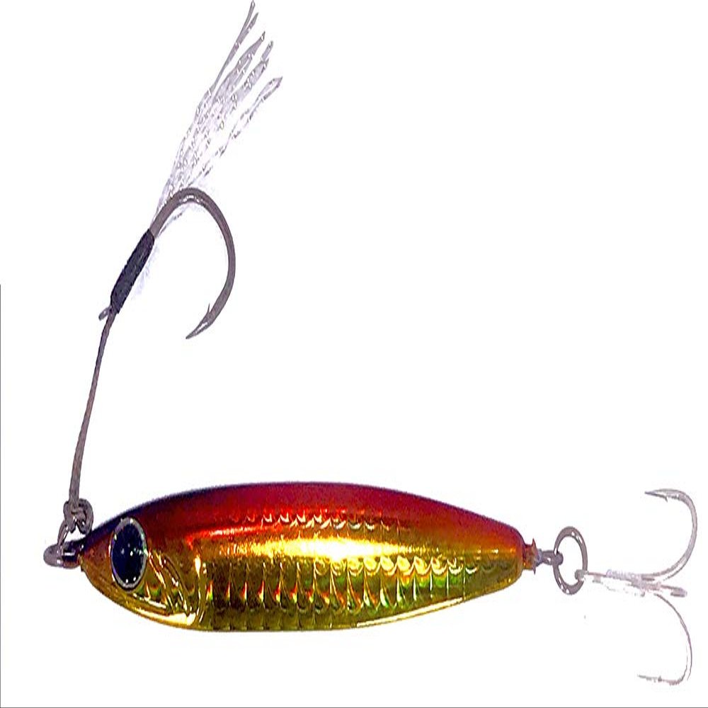 ZEAKE RS006 Metal Jig, R Sardine, 0.7 oz (20 g), Metallic Red Gold