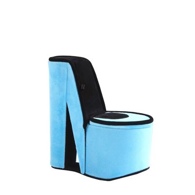 9" in Turquoise Blue Velvet High Heel Shoe Hidden Jewelry Box