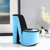 9" in Turquoise Blue Velvet High Heel Shoe Hidden Jewelry Box view 2