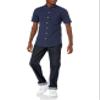 Amazon Essentials Men's Button-Up Shirts - Slim-Fit Short-Sleeve Pocket Oxford - Comfort and Style, Navy, X-Small view 4