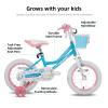 JOYSTAR 14 Inch Girls Bike Toddler Bike for 3 4 5 Years Old Girl 14" Kids Bikes for Ages 3-5 yr with Training Wheels and Basket Children's Bicycle in Blue view 2