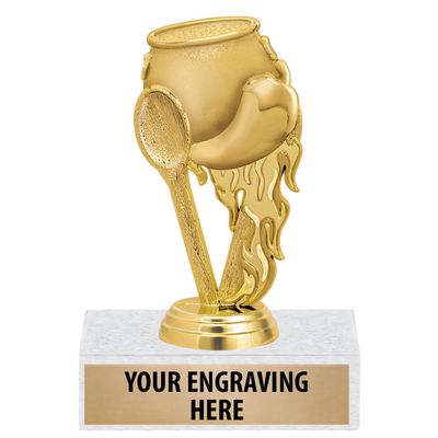 6" Gold Chili Pot Trophies - Chili Cook Off Award Trophy 50 Pack Prime