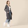 Amazon Essentials Women's Lightweight Longer Length Open-Front Long-Sleeve Cardigan Sweater (Available in Plus Size), Charcoal Heather, Small view 3