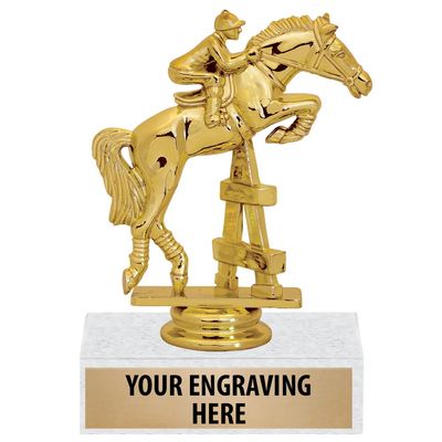Crown Awards 4.75" Gold Jumping Horse Trophies - Custom Horse Award Trophy 50 Pack Prime