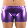 Childrens PU Wet Look Shiny Hot Pants Girls Stag Disco Party Metallic Shorts Purple 5-6 Years view 1
