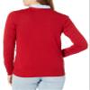 Amazon Essentials Women's Lightweight V-Neck Cardigan Sweater (Available in Plus Size), Red, X-Small view 3