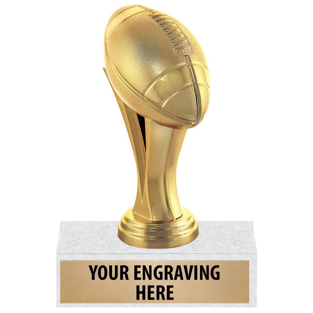 Crown Awards 6" Gold Football Trophies - Football Sports Iconz Award Trophy 10 Pack