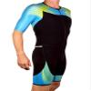 Kiwami Men's Tokyo LD Aero Trisuit (Black Blue Lime, X-Small) view 3