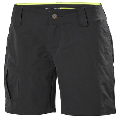 Helly Hansen Women's Quickdry, Sun Protection, Durable Cargo Shorts, Ebony, 29