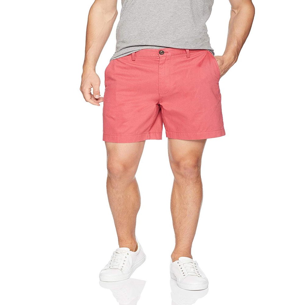 Amazon Essentials Men's Classic-Fit 7" Chino Shorts, Raspberry Red, 40