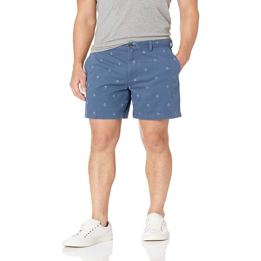 Amazon Essentials Men's Classic-Fit 7" Chino Shorts, Navy Anchor, 28