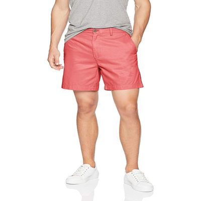 Amazon Essentials Men's Slim-Fit 7" Chino Shorts, Raspberry Red, 36