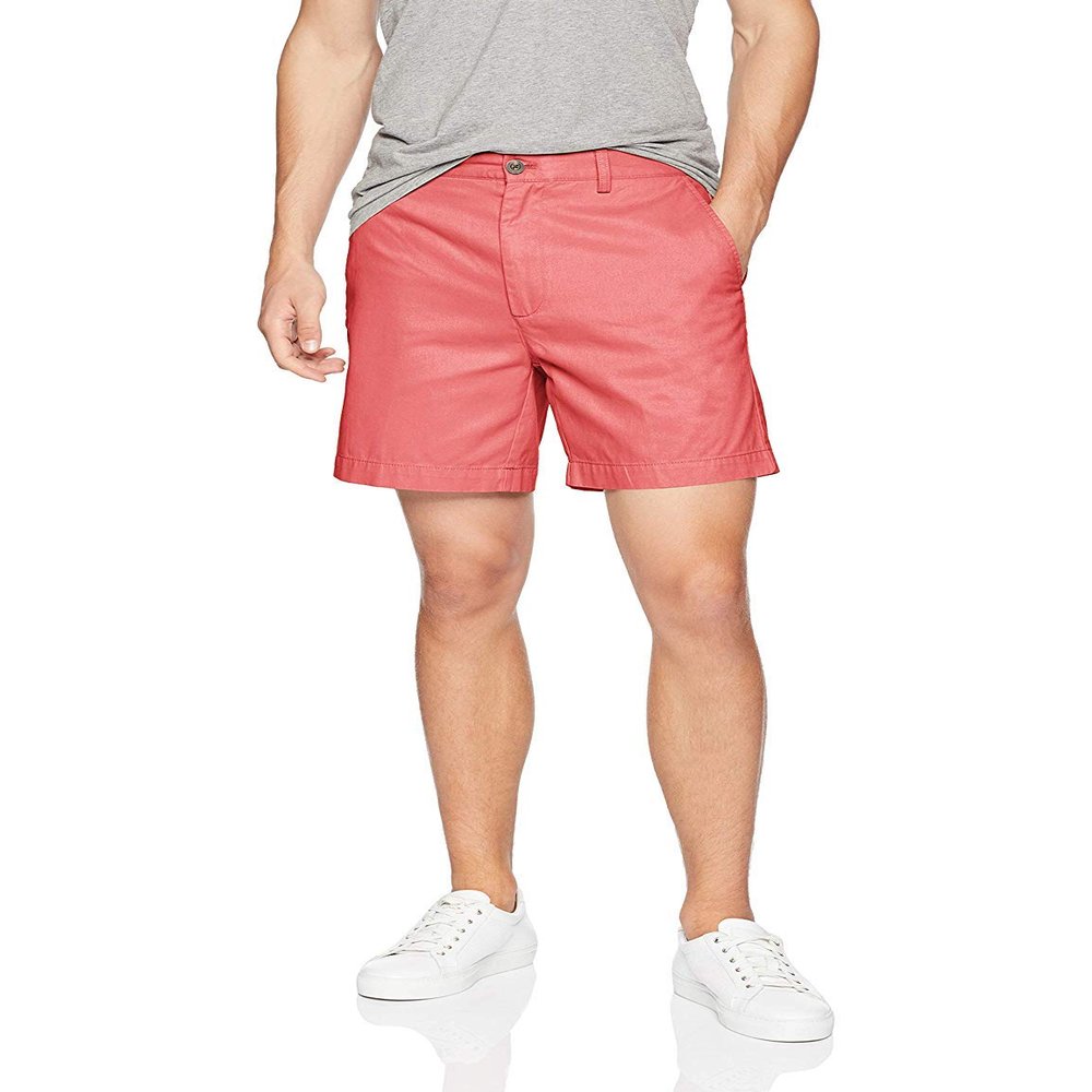 Amazon Essentials Men's Slim-Fit 7" Chino Shorts, Raspberry Red, 36