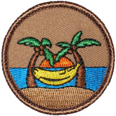 Banana Hammock Patrol Patch - 2" Diameter Round Embroidered Patch (Hook-Fastener)