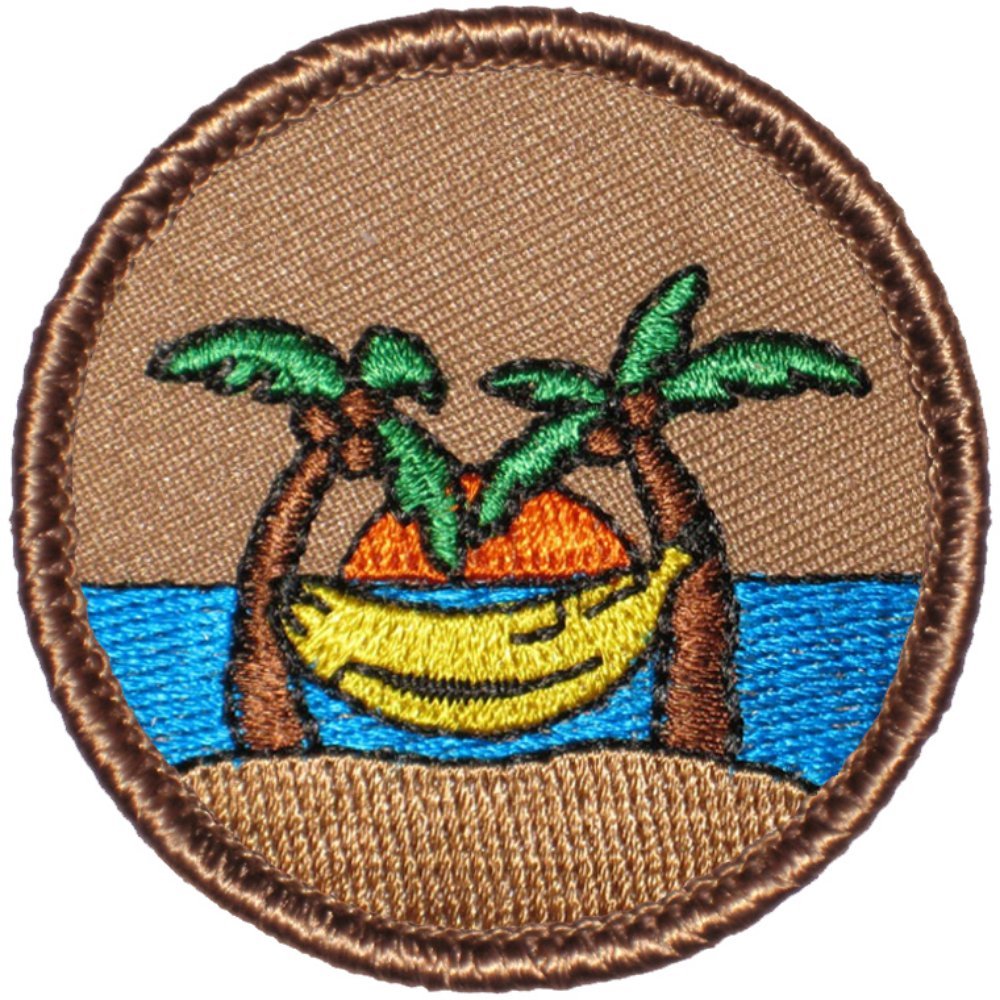 Banana Hammock Patrol Patch - 2" Diameter Round Embroidered Patch (Hook-Fastener)