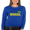 Go All Out XX-Large Royal Adult Brasil Futebol Soccer Brazil Jersey Style Sweatshirt Crewneck view 2