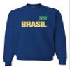 Go All Out XX-Large Royal Adult Brasil Futebol Soccer Brazil Jersey Style Sweatshirt Crewneck view 3