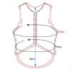 HILASON Kids Junior Youth Horse Riding Pro Rodeo Leather Protective Vest Blue/Metallic Red view 3