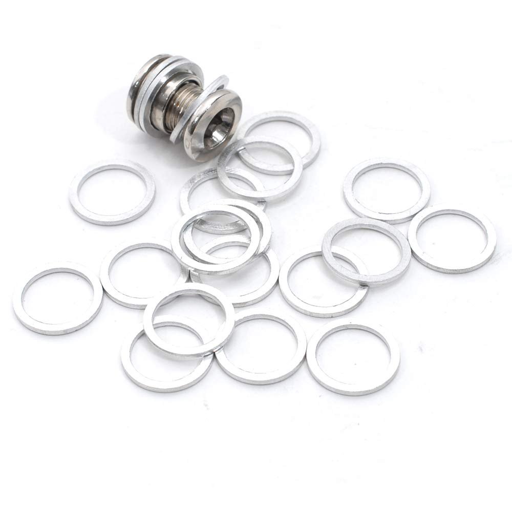 20pcs 1.0mm 1mm Aluminum Alloy Bicycle Mountain Bike Chainring Bolt Spacer Double Ring to Single