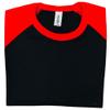 ILTEX Plain Raglan Lightweight Cotton and Polyester T-Shirt 3/4 Sleeves Athletic Baseball Jersey Unisex Multi Function Sports, Outdoors and Gym (Black/Red, X-Large) view 2