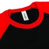 ILTEX Plain Raglan Lightweight Cotton and Polyester T-Shirt 3/4 Sleeves Athletic Baseball Jersey Unisex Multi Function Sports, Outdoors and Gym (Black/Red, X-Large) view 3