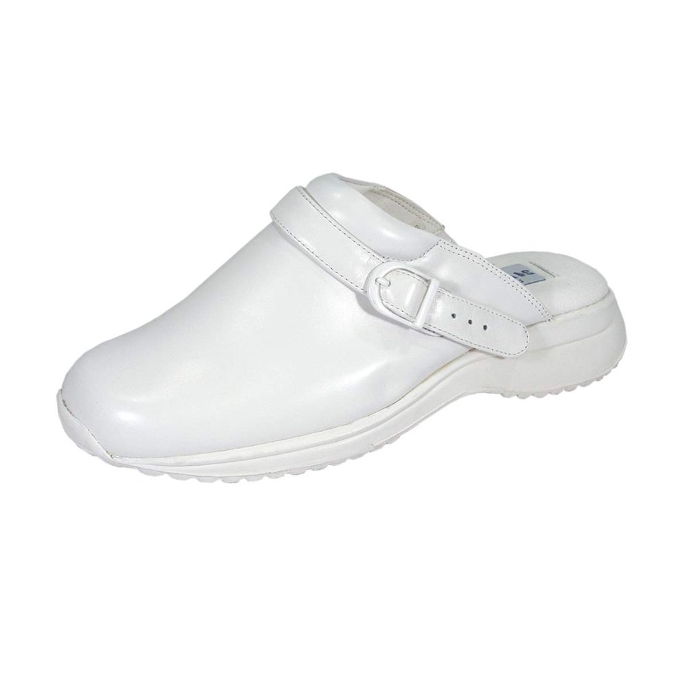 24 Hour Comfort Agnes (1866) Women's Wide Width Cushioned Leather Slingback Mule Shoes White 12