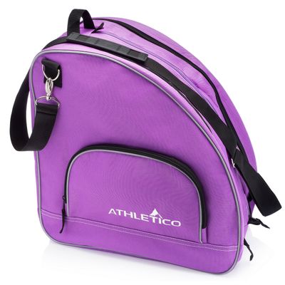 Athletico Ice & Inline Skate Bag - Premium Bag to Carry Ice Skates, Roller Skates, Inline Skates for Both Kids and Adults (Purple with Black Trim), Purple With Black Trim, L, Detachable,Durable