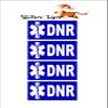 DNR - Do Not Resuscitate - Set of 4 Badge Stickers view 1