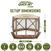 CLAM Quick-Set Pop Up Screen Tent, Venture, 9 x 9 ft, Instant Setup Brown Portable Outdoor Gazebo Canopy Shelter, Compact Bug-Free Camping Tent for Backyard, Beach, Tailgating - Brown view 2