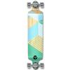 Yocaher Drop Down Complete Longboard 41.25" x 10" Maple Wood w/Premium Black Grip Tape. Build for Cruiser Commuting, Carving, Cruising and Downhill Riding - Geometric Green view 1