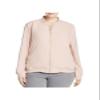 Bagatelle Women's Plus Size Mixed Media Full Zip Bomber Jacket Pink Size 3X view 1
