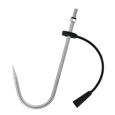 SANLIKE Fishing Gaff Fishing Hook - Stainless Steel Extra Strong Sharp Fishing Gaff Hook for Saltwater Freshwater Fishing with Protection Cover, 6MM Screw Thread