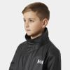 Helly-Hansen Junior Moss Jacket - Unisex Coat with HELOX, YKK Zipper, Detachable Hood, Adjustable Cuffs & Hem, Hand Pockets, 990 Black - 16 view 4