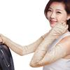 Holiberty Women Cooling Long Cycling Driving Golf Arm Sun Sleeves UV Protection Lace Foral Party Gloves view 3